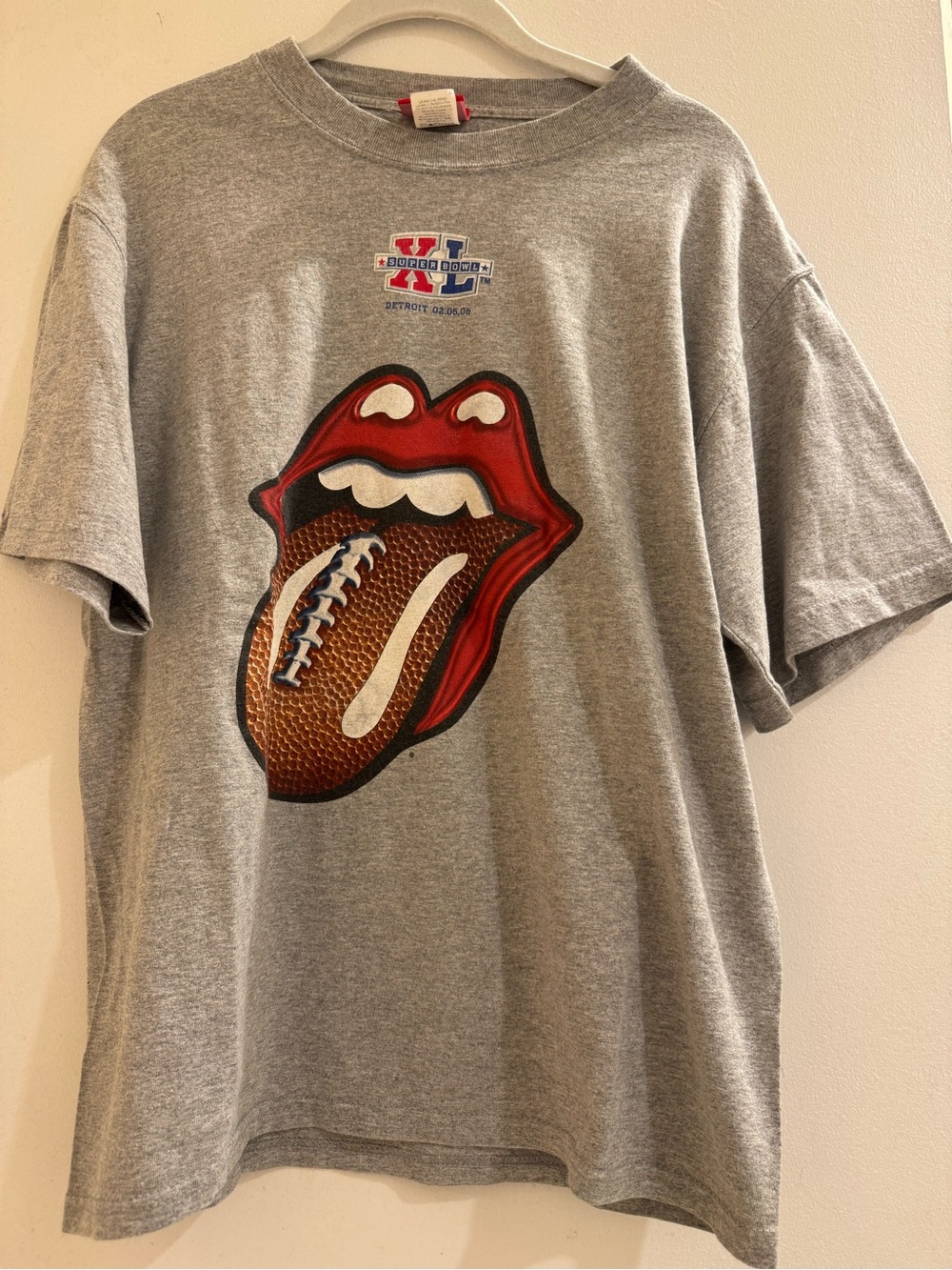Vintage Rolling Stones Football Tongue Official NFL Tee